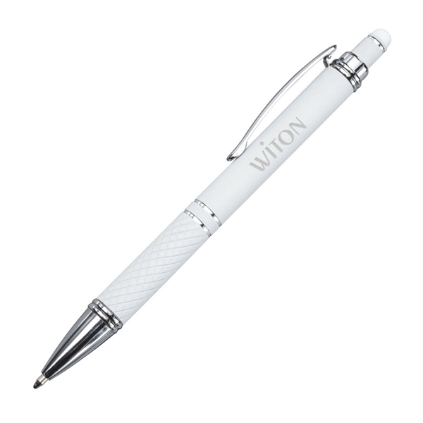 The Lewis Metal Pen features matte-finished rubber coating that combines with... from ASI 84592 St Regis Group