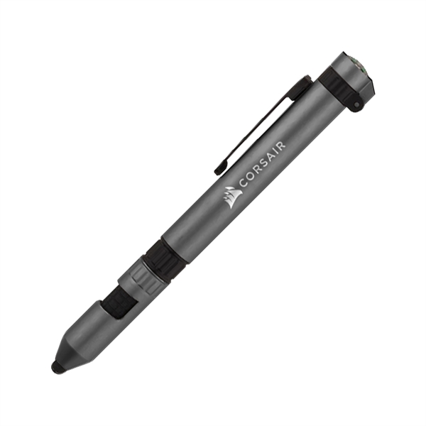 Crossroads Outdoor Multi-Tool Pen With LED Light... from ASI 90859 Tempo Industries Inc