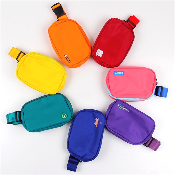 Belt bag/fanny pack that's made of water-resistant nylon with a 43"... from ASI 90807 Tekweld