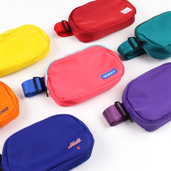 Belt bag/fanny pack that's made of water-resistant nylon with a 43"... from ASI 90807 Tekweld