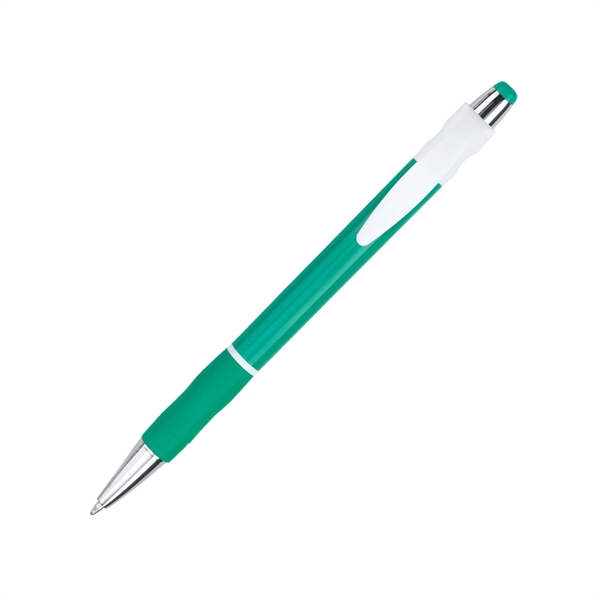 Retractable Plastic color barrel, White trim, black ink refill... from ASI 44368 ZZ DROPPED -Cedar Crest Manufacturing / Cedar Crest