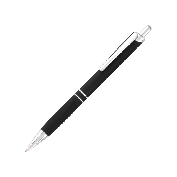 Metal ballpoint pen with Soft-touch finish, rubber grip and plunger action... from ASI 44368 ZZ DROPPED -Cedar Crest Manufacturing