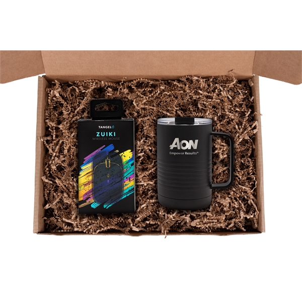 Onboarding gift set that includes a 16 oz. mug and wireless... from ASI 61005 Hirsch Gift Inc / HG TECH HG
