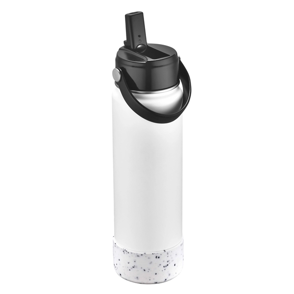 27 Oz Vacuum Sealed Water Bottle with Powdered Finish And Silicone... from ASI 79535 Primetime / Primetime