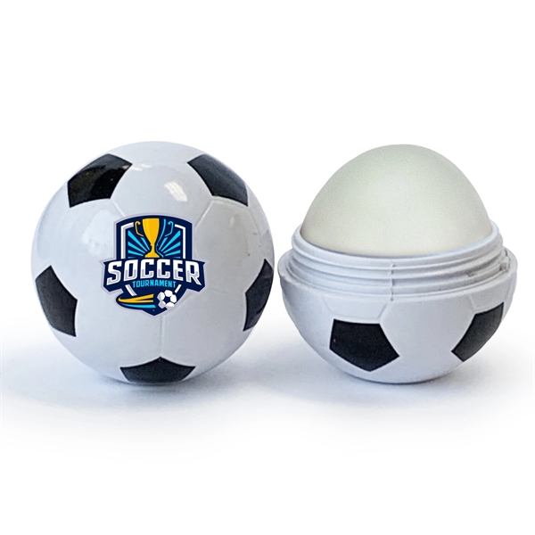 1 1/2" x 1 1/4" soccer ball-shaped lip moisturizer ball; moisturizer... from ASI 61966 HPG / Mixie