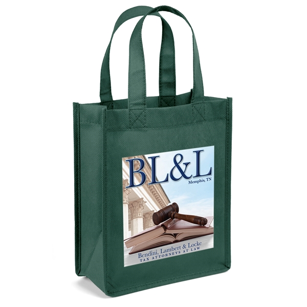 Non-Woven Polypropylene Tote with strong stitched seams and side/bottom gussets.... from ASI 37940 Bag Makers Inc