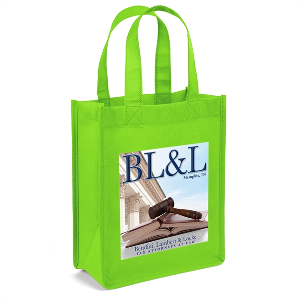 Non-Woven Polypropylene Tote with strong stitched seams and side/bottom gussets.... from ASI 37940 Bag Makers Inc