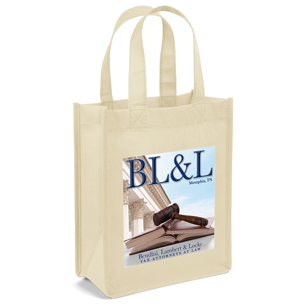 Non-Woven Polypropylene Tote with strong stitched seams and side/bottom gussets.... from ASI 37940 Bag Makers Inc