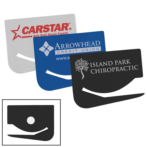 Stainless steel handheld letter opener with magnet... from ASI 57655 STOPNGO Line