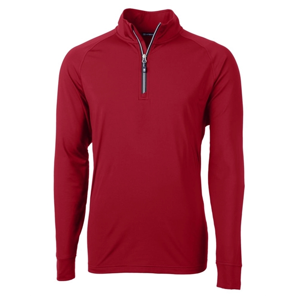 Men's sweatshirt with a quarter-zip, brushed back fleece, raglan sleeves, zipper,... from ASI 47965 Cutter & Buck