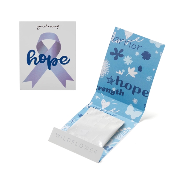 2.8" x 3.25" Blue Garden of Hope matchbook shaped holder with... from ASI 63549 Jornik Manufacturing Corp
