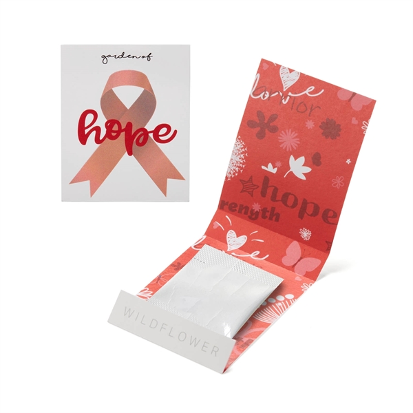 2.8" x 3.25" Red Ribbon Garden of Hope matchbook shaped holder... from ASI 63549 Jornik Manufacturing Corp