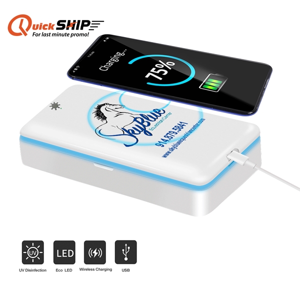 The Aurora UV Sanitizer with Qi Wireless Charger is dual purpose... from ASI 90154 Sunjoy Group Inc