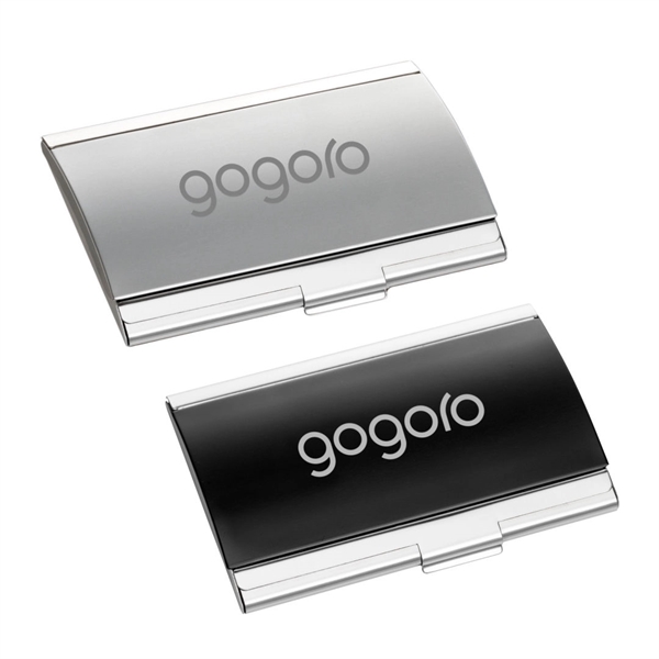 Dawlings Business Card Holder - Curved Silver... from ASI 84592 St Regis Group