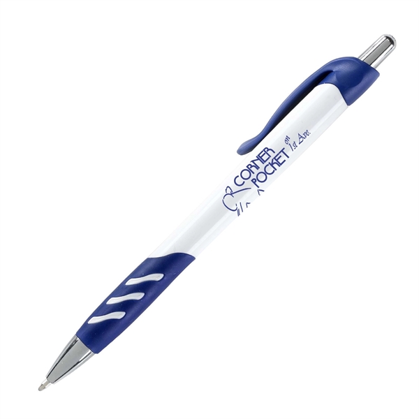 Plastic retractable medium ball point pen with black ink.... from ASI 44368 ZZ DROPPED -Cedar Crest Manufacturing / Cedar Crest