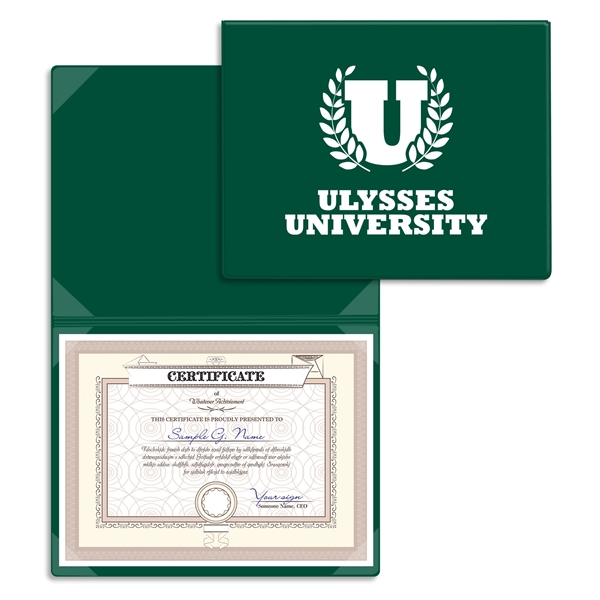 Vinyl certificate holder that's bound at the top and comes with... from ASI 54040 Fey Promo