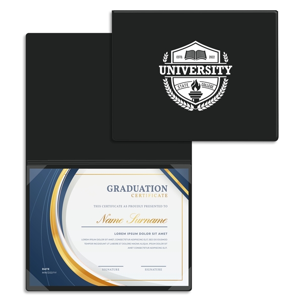 Vinyl certificate/diploma folder that's bound at the top, standard with four... from ASI 54040 Fey Promo