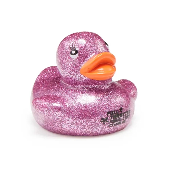 2" rubber duck in assorted metallic glitter colors.... from ASI 63549 Jornik Manufacturing Corp