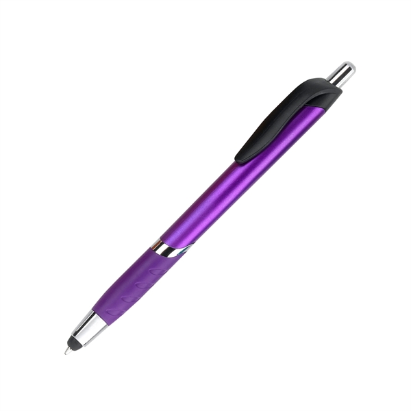 Retractable Stylus pen, with colored barrel and matching colored grip and... from ASI 44368 ZZ DROPPED -Cedar Crest Manufacturing / Cedar Crest