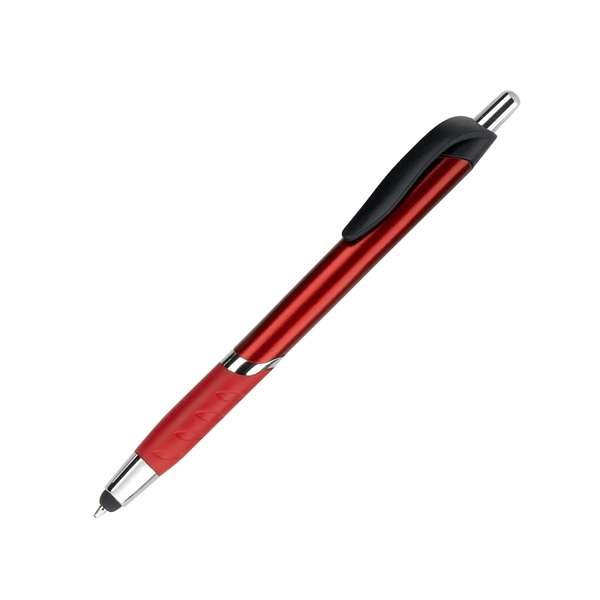 Retractable Stylus pen, with colored barrel and matching colored grip and... from ASI 44368 ZZ DROPPED -Cedar Crest Manufacturing / Cedar Crest