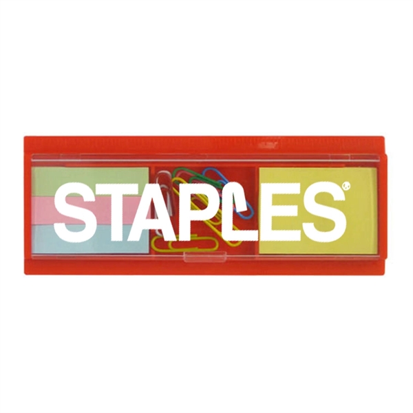 Desk caddy includes rulers, sticky notes, paper clips.... from ASI 90859 Tempo Industries Inc