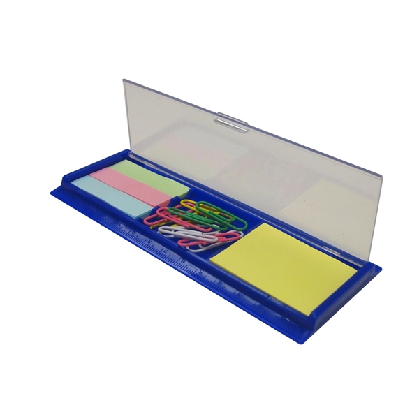 Desk caddy includes rulers, sticky notes, paper clips.... from ASI 90859 Tempo Industries Inc