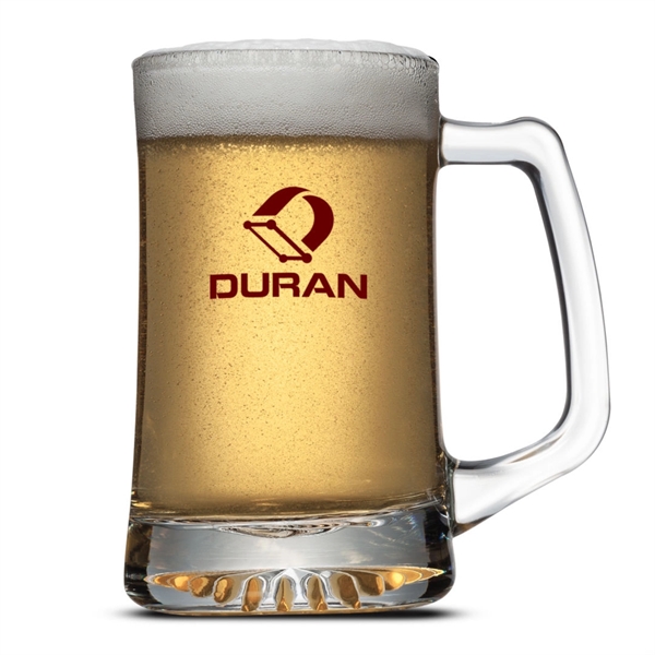 Glass beer stein with cut bottom base and strong arched handle.... from ASI 84592 St Regis Group