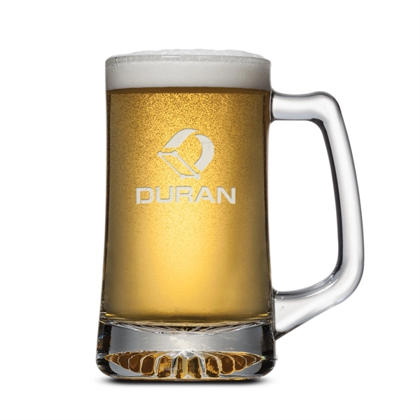 Glass beer stein with cut bottom base and handle.... from ASI 84592 St Regis Group