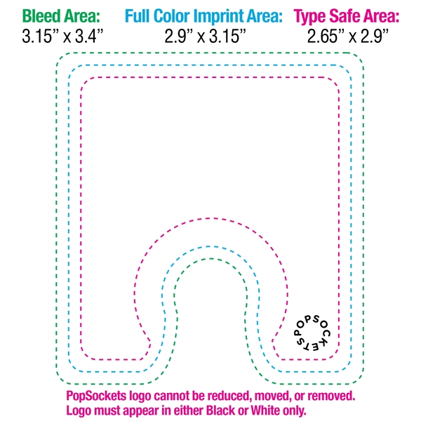 Full color custom printed card. Additional marketing space for Pop Grips... from ASI 62124 iClick, Inc. / iClick®