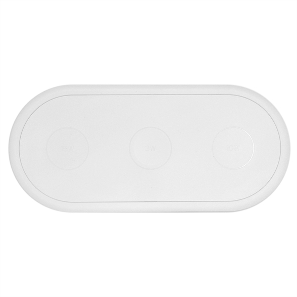 15 Watts, 10 Watts & 3 Watts. 3 charging locations. Charges... from ASI 62124 iClick, Inc. / iClick®