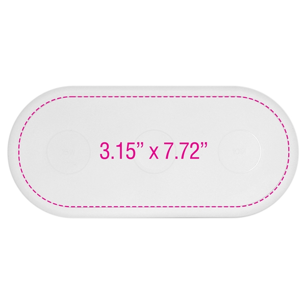 15 Watts, 10 Watts & 3 Watts. 3 charging locations. Charges... from ASI 62124 iClick, Inc. / iClick®