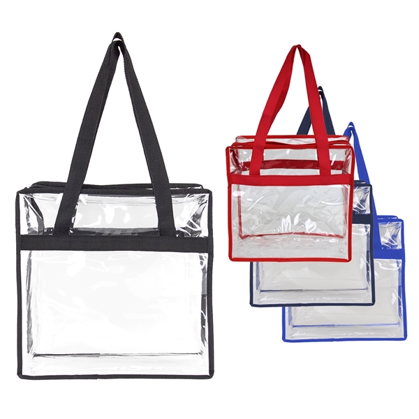 Transparent zippered tote bag which complies with the new NFL stadium... from ASI 34800 Alstar Creations / Alstar Line