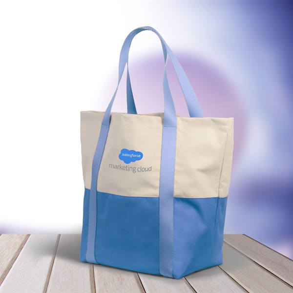 Jumbo tote bag with custom poly bottom and straps better used... from ASI 66230 Landes Inc