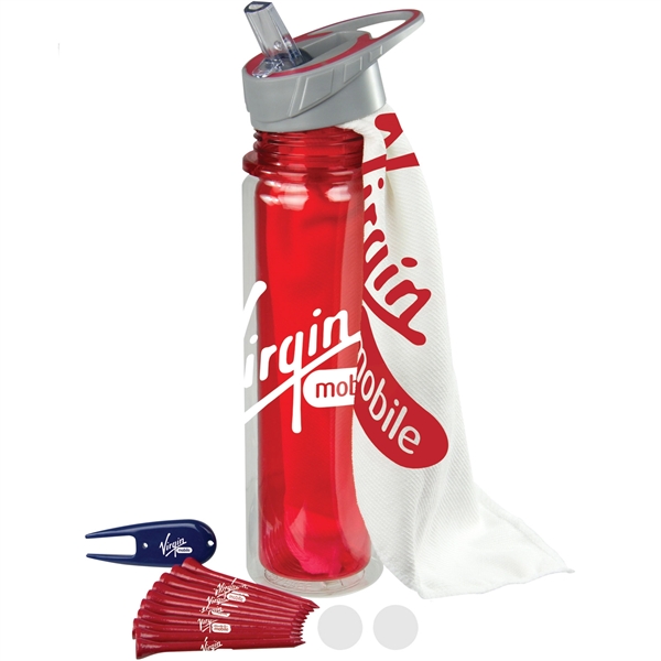 Golf kit with a golf towel, 10 tees, divot, 2 ball... from ASI 57653 Gold Bond