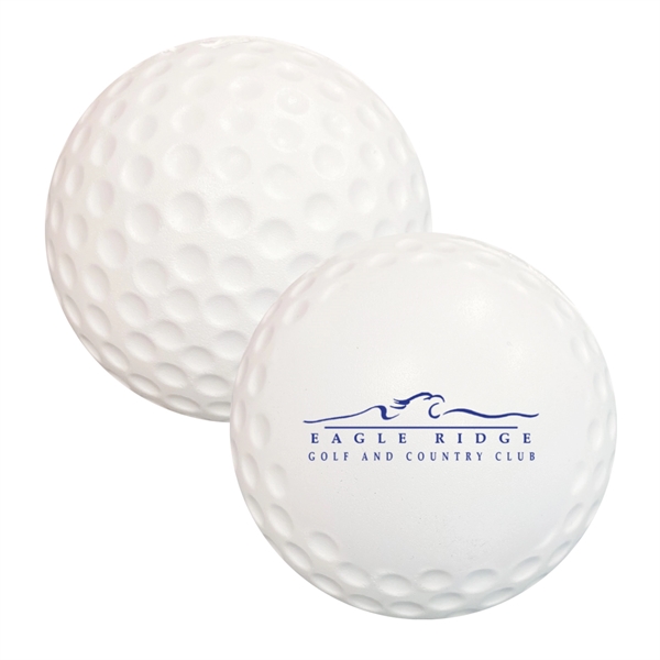 2.5" golf ball shaped stress reliever.... from ASI 63549 Jornik Manufacturing Corp / Jornik