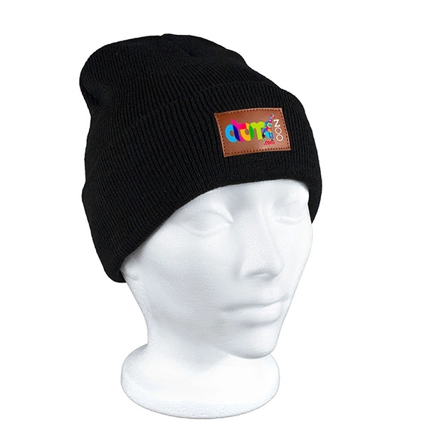 8" x 7 3/4" acrylic knit stretch beanie cap with cuff... from ASI 62660 Innovation Line