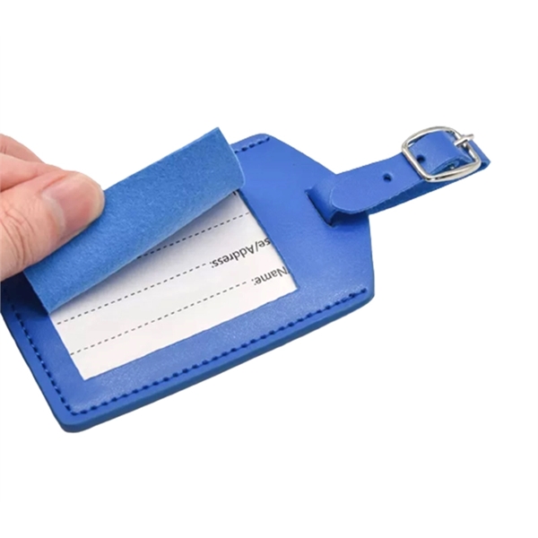 PU Leather luggage tag plus free debossed logo on 1 location... from ASI 37218 Athena Promo (tm)