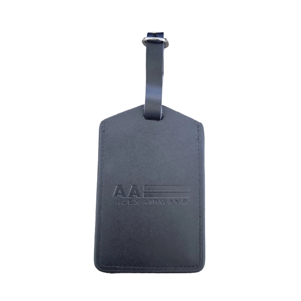 PU Leather luggage tag plus free debossed logo on 1 location... from ASI 37218 Athena Promo (tm)
