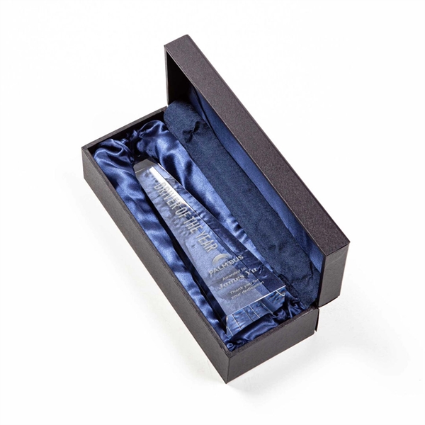 Optical clear crystal obelisk award.... from ASI 84592 St Regis Group / St Regis