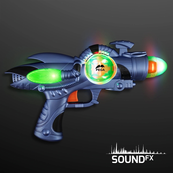 Space Sounds Light Up Gun Toy; Blank and Printed Pricing... from ASI 34194 ALightPromos
