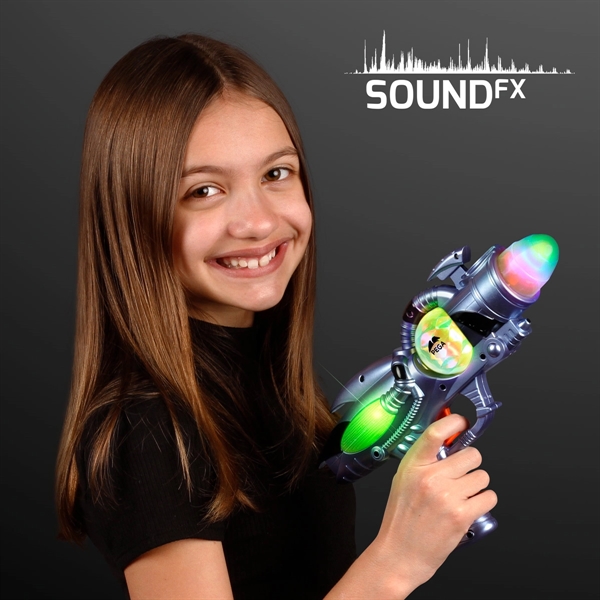 Space Sounds Light Up Gun Toy; Blank and Printed Pricing... from ASI 34194 ALightPromos