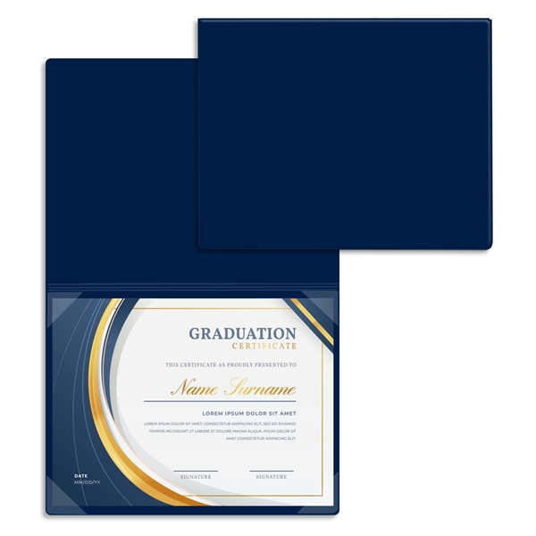 Vinyl certificate/diploma folder that's bound at the top, standard with four... from ASI 54040 Fey Promo