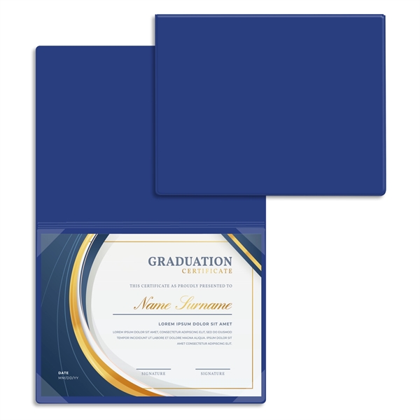 Vinyl certificate/diploma folder that's bound at the top, standard with four... from ASI 54040 Fey Promo