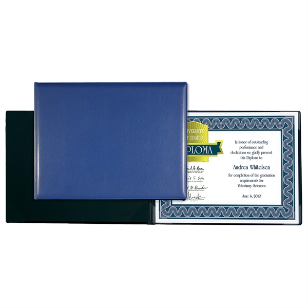 Executive vinyl certificate folder with foam padding in the front and... from ASI 54040 Fey Promo
