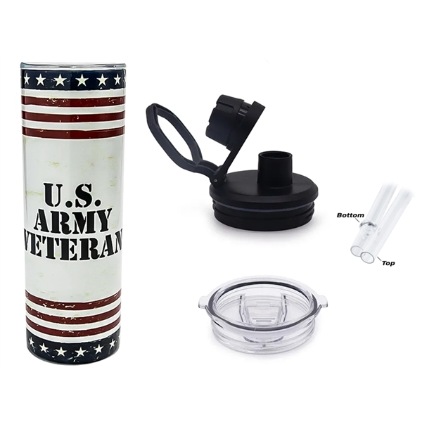 Skinny 20oz. full color double wall tumbler with sports top slide... from ASI 62635 Inno-Vative Solutions Grp LTD