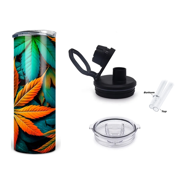 Skinny 20oz. full color double wall tumbler with sports top slide... from ASI 62635 Inno-Vative Solutions Grp LTD