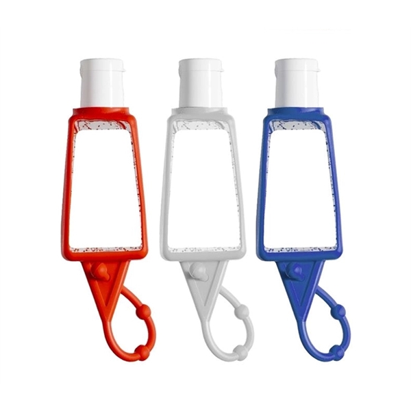 1oz/30ml hand sanitizer gel with silicone holder containing 62% alcohol... from ASI 37218 Athena Promo (tm)