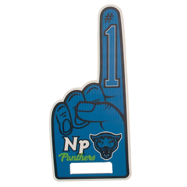 Full Color Hand Held #1 Finger Sign... from ASI 77280 Pepco Poms