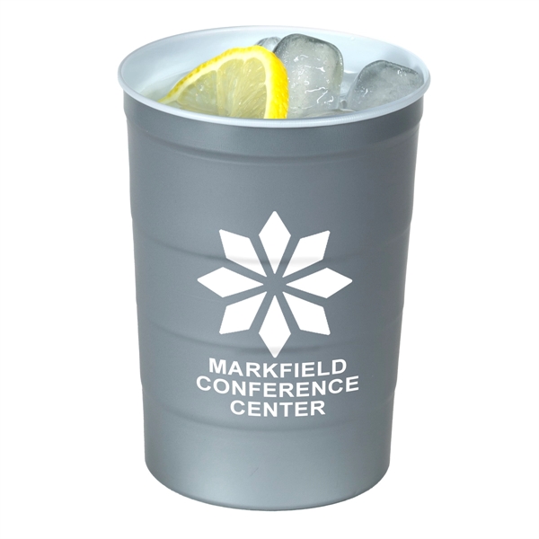 Cool Steel Beverage 60# recyclable steel 16 ounce cup.... from ASI 62660 Innovation Line