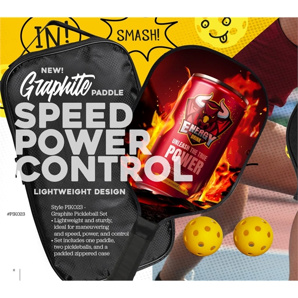 Pickleball set with 1 paddle, 2 outdoor pickleballs and a padded... from ASI 76730 Peerless Umbrella Co Inc / Threads By Peerless